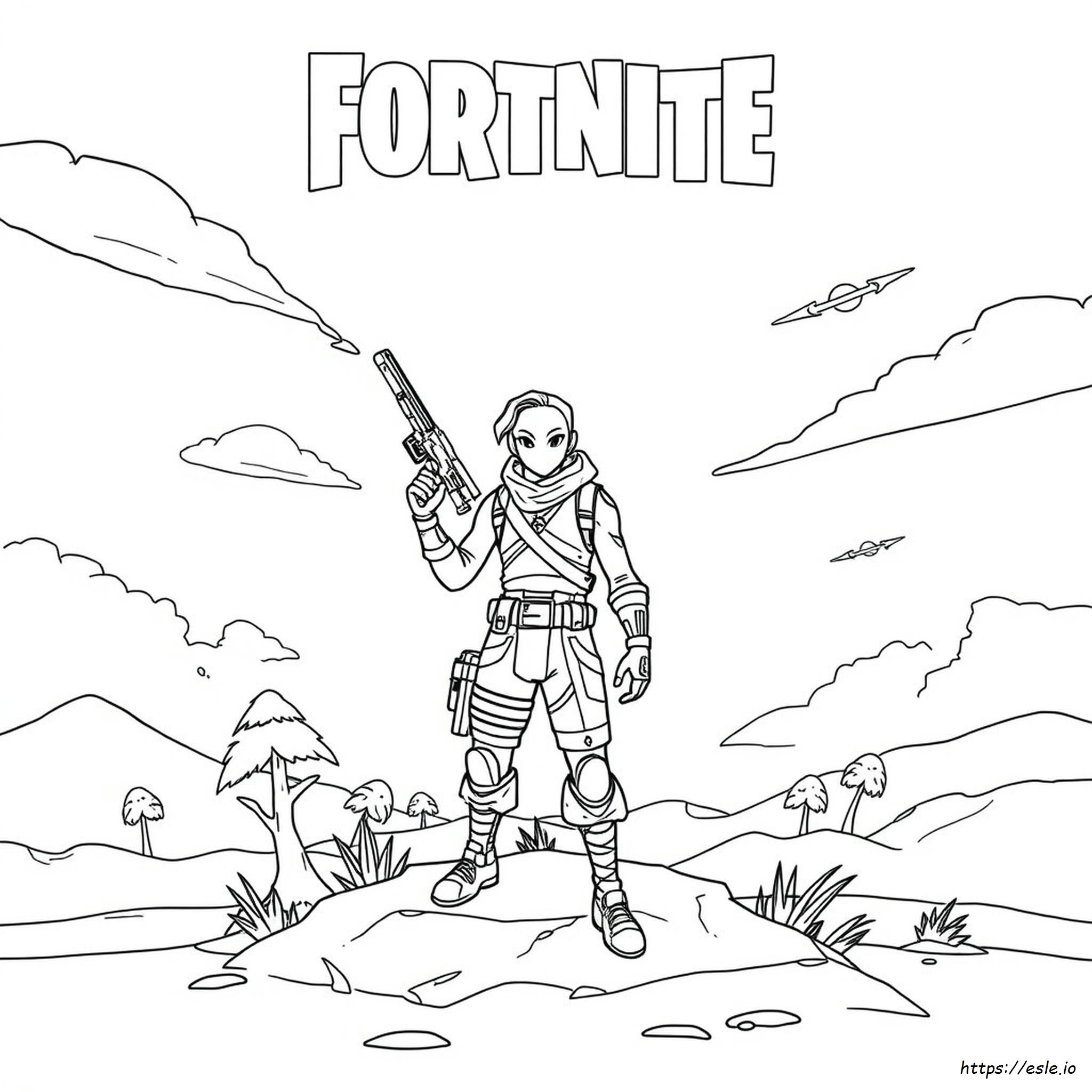 Coloriage Fortnite Chapitre 2 Saison 5 à imprimer