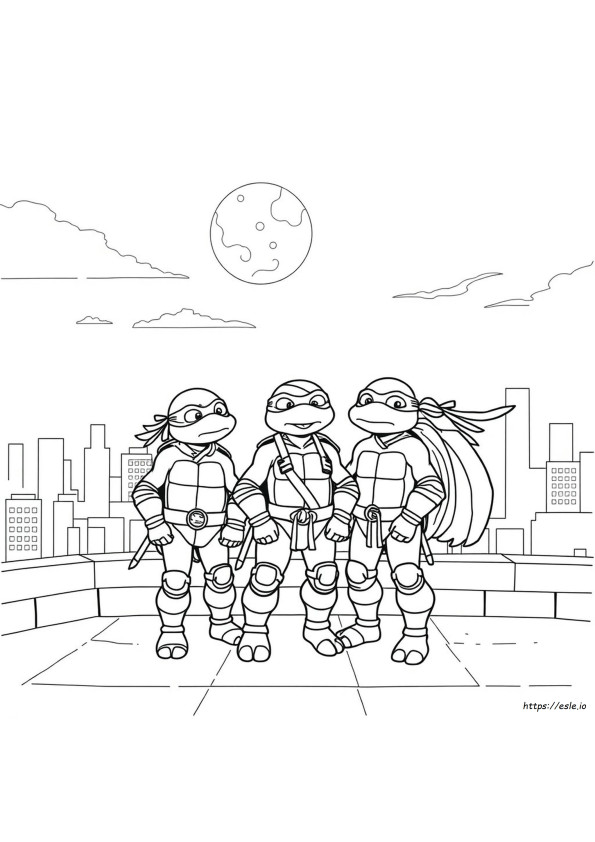 Tmnt Girl Ninja Turtle Coloring Pages