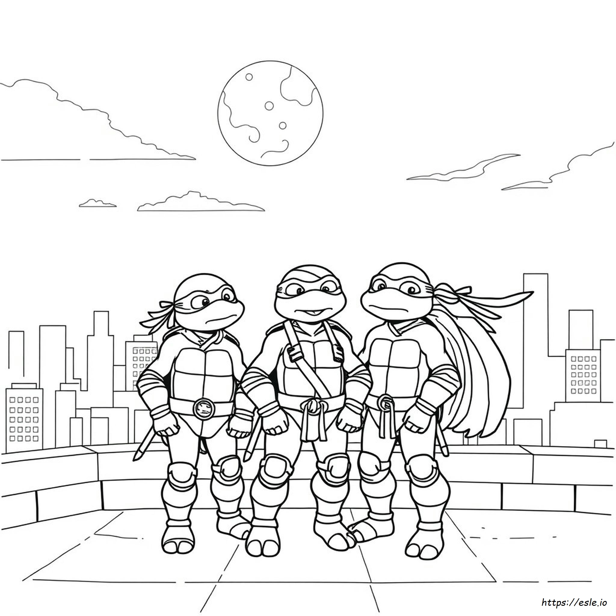 Gambar Mewarnai Kura-Kura Ninja Perempuan Tmnt