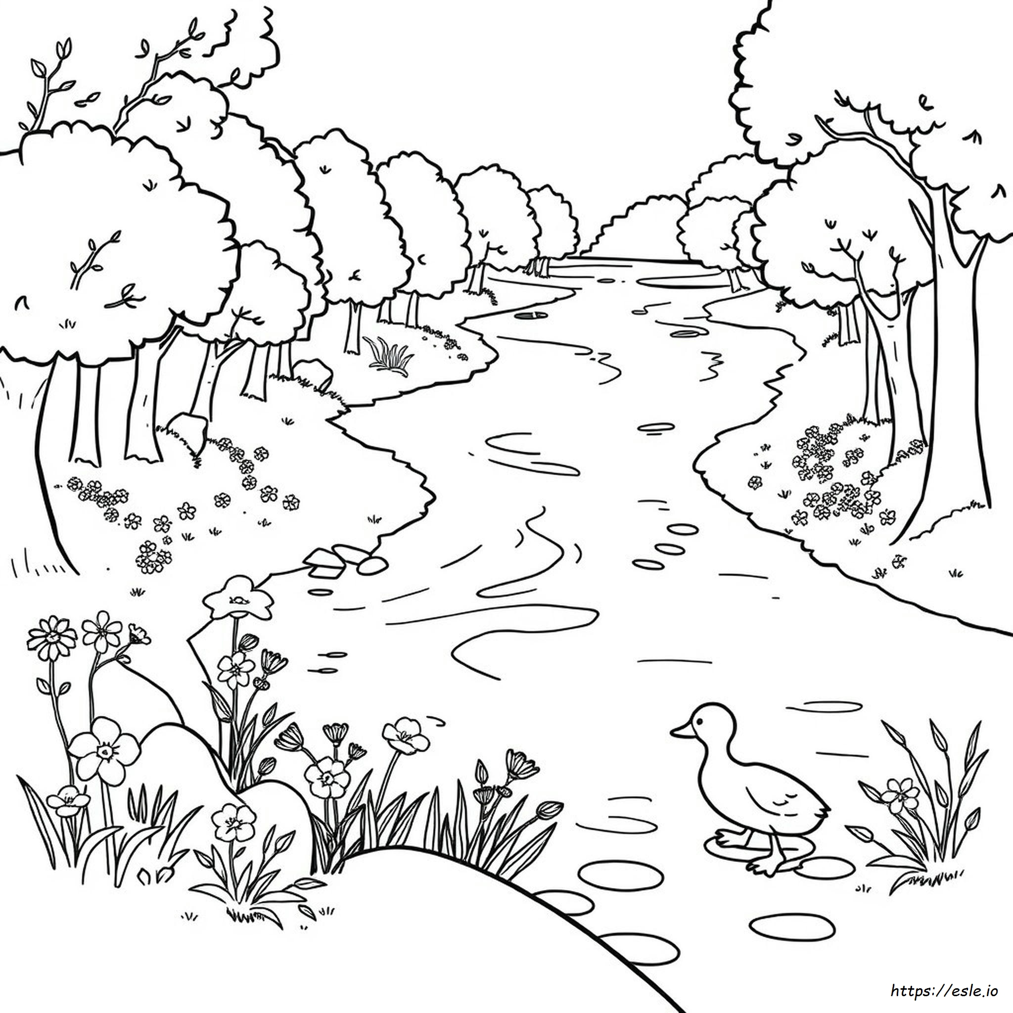 Colouring Pages Of River