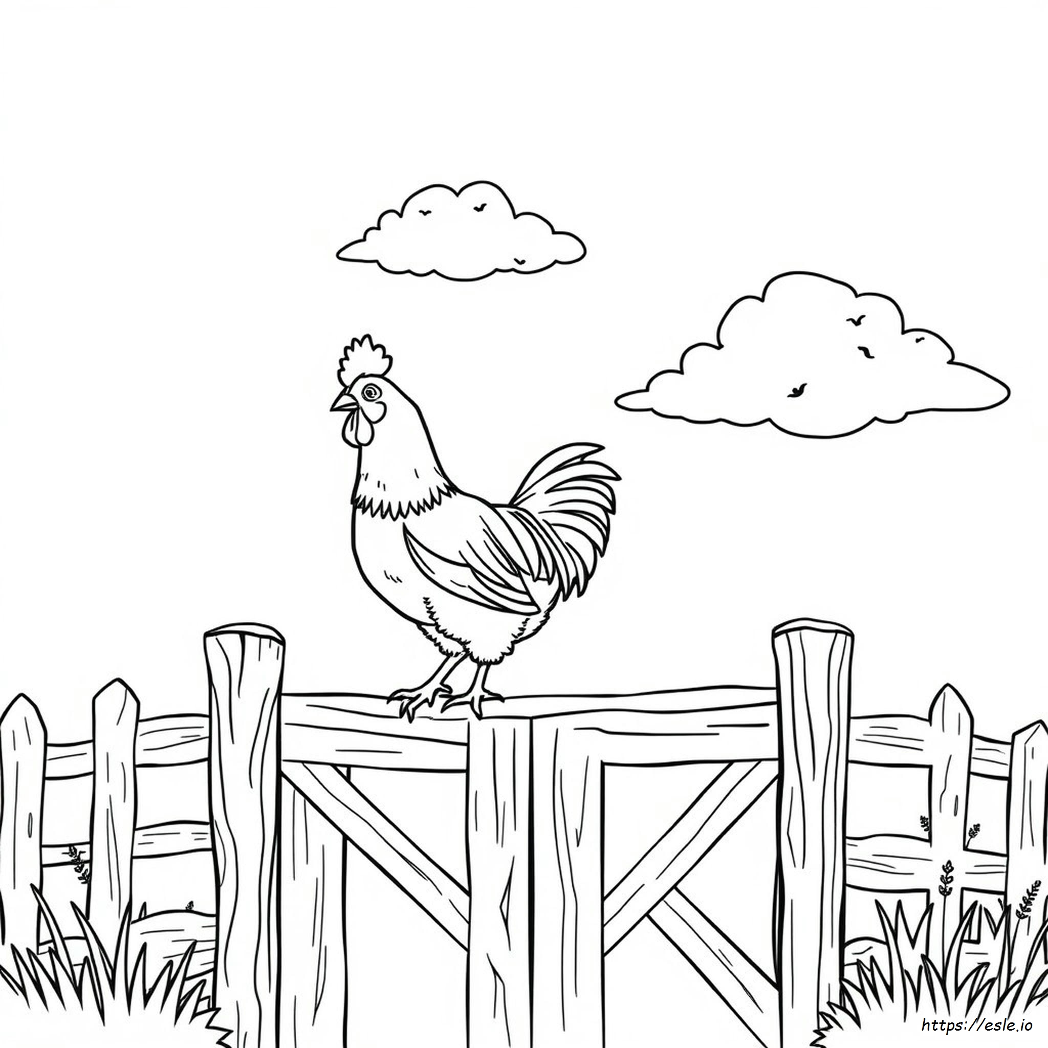 Gambar Mewarnai Ayam Untuk Dewasa - Gratis