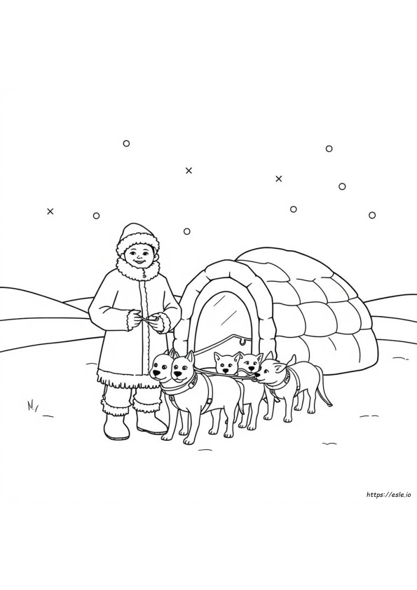 Eskimo Coloring Sheet