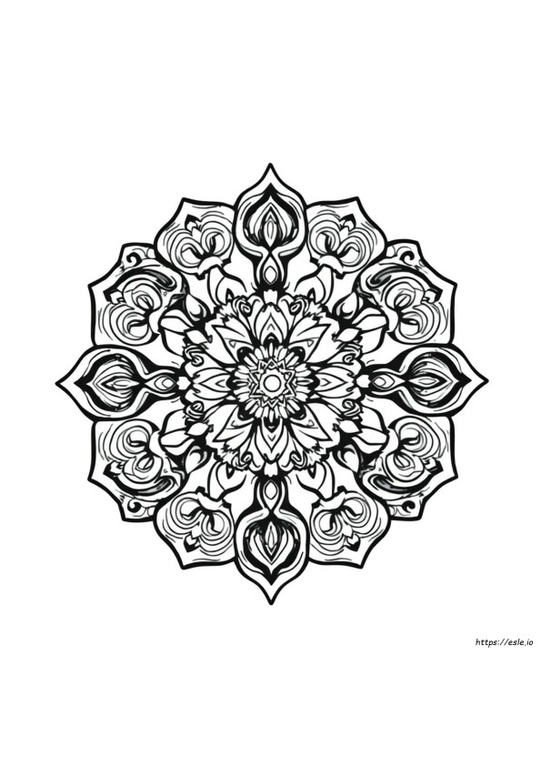 Mandala Paisley Da Colorare