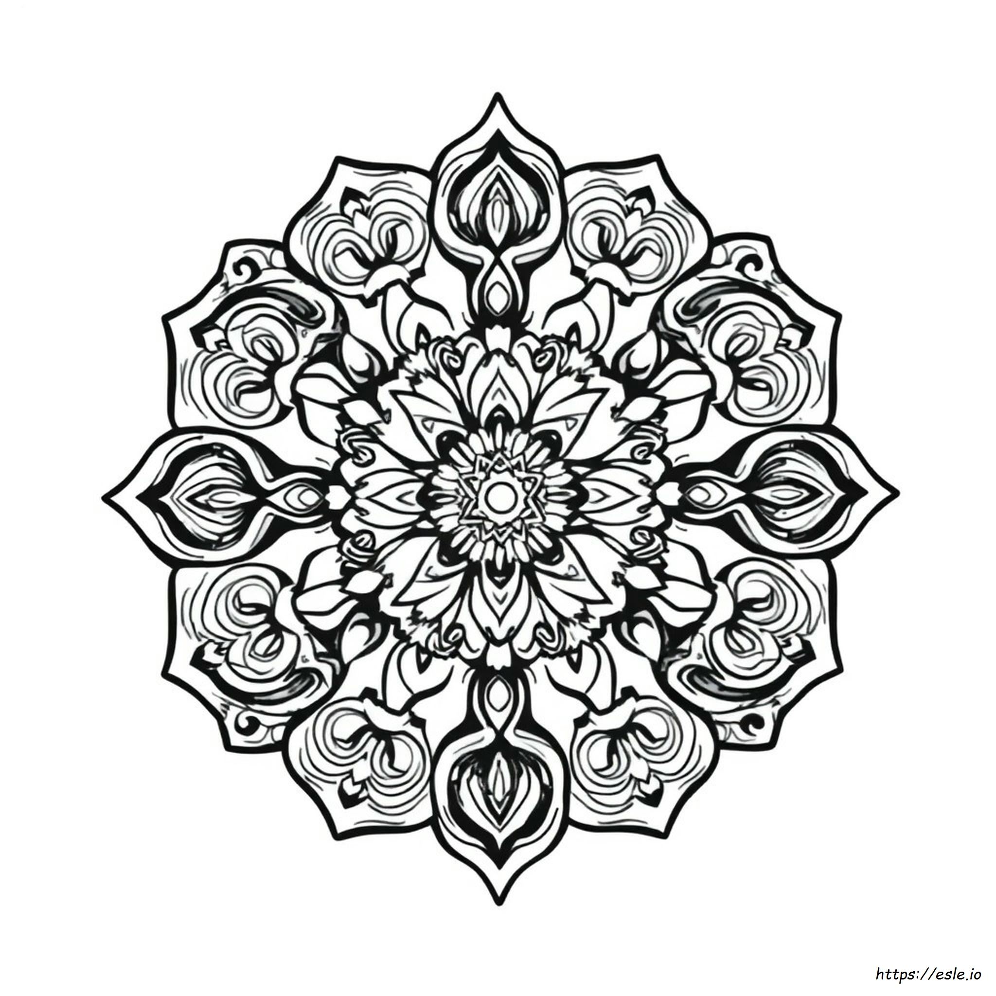 Paisley Mandala Boyama Sayfası - Ücretsiz Yazdır