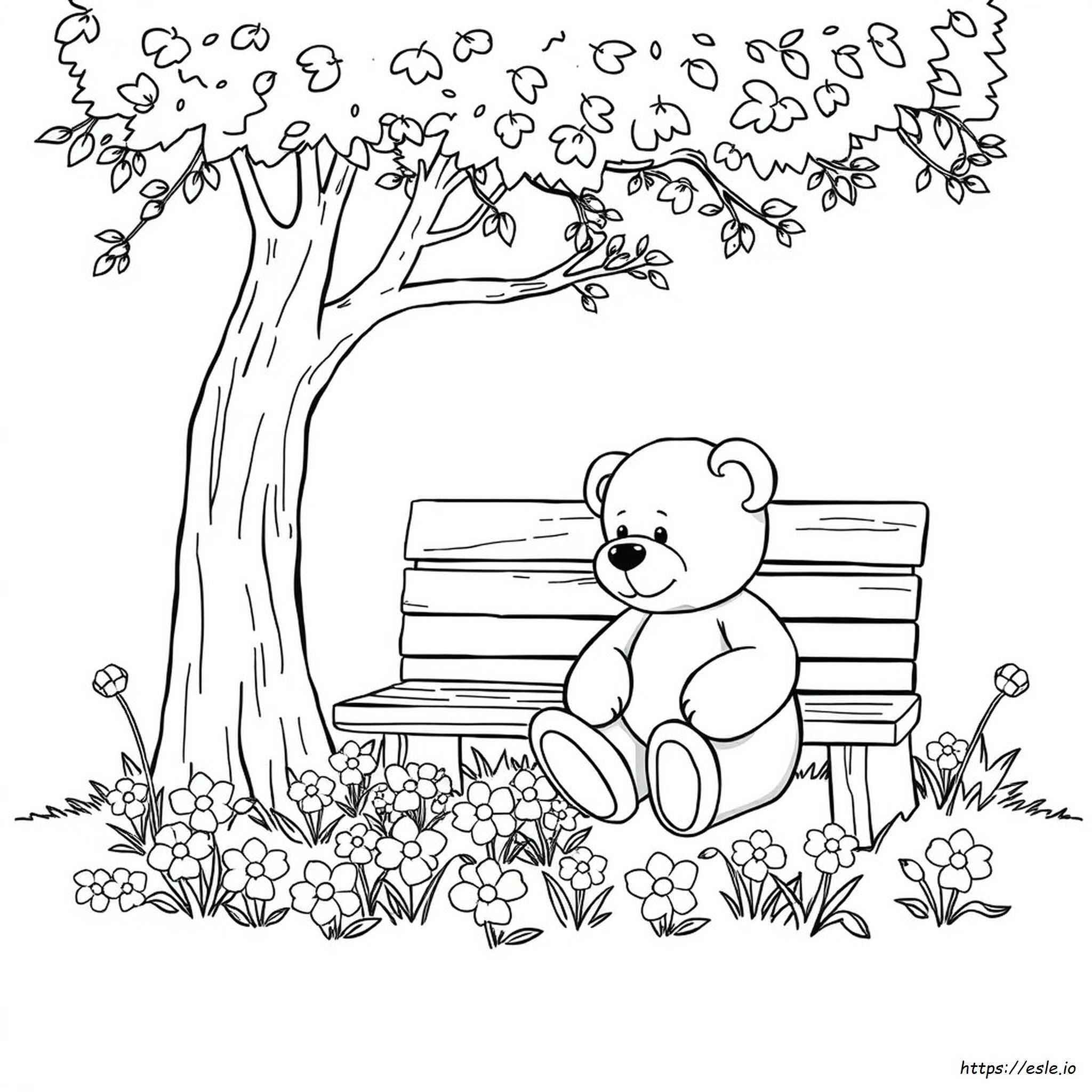 Gambar Mewarnai Beruang Teddy Untuk Anak