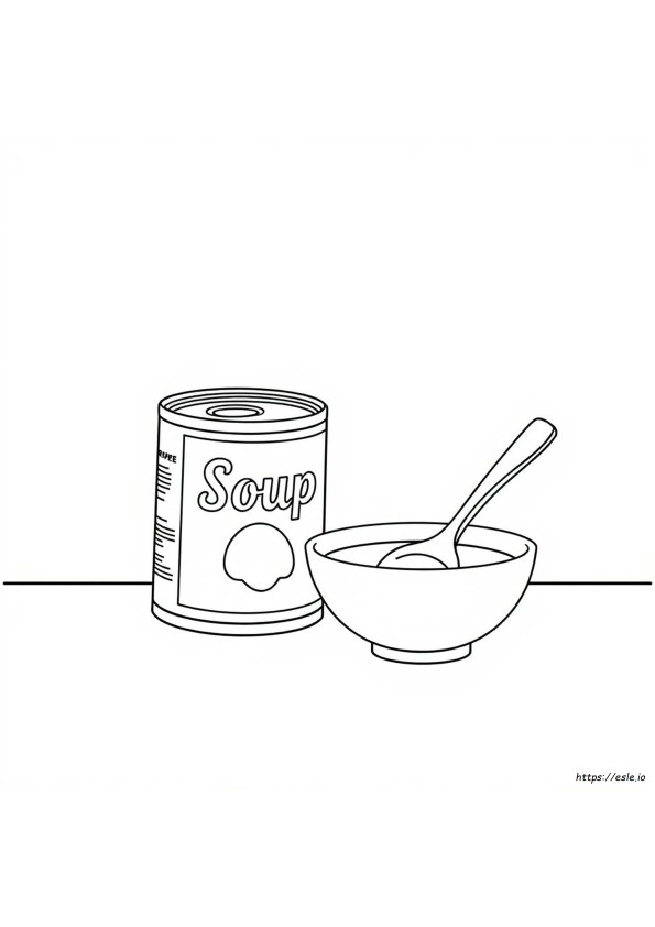 Sopa En Lata Para Colorear