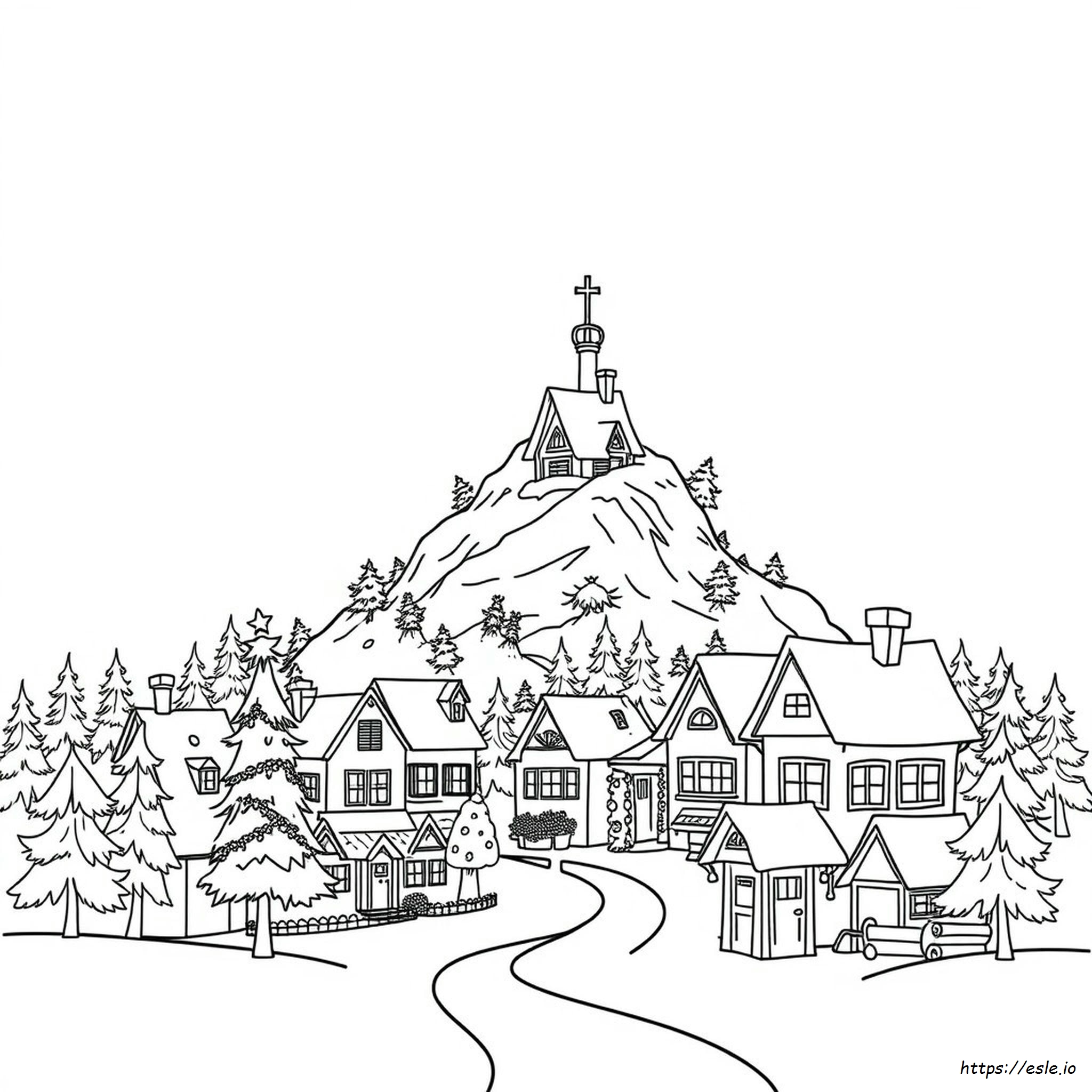 Gambar Mewarnai Whoville - Gratis untuk Dicetak