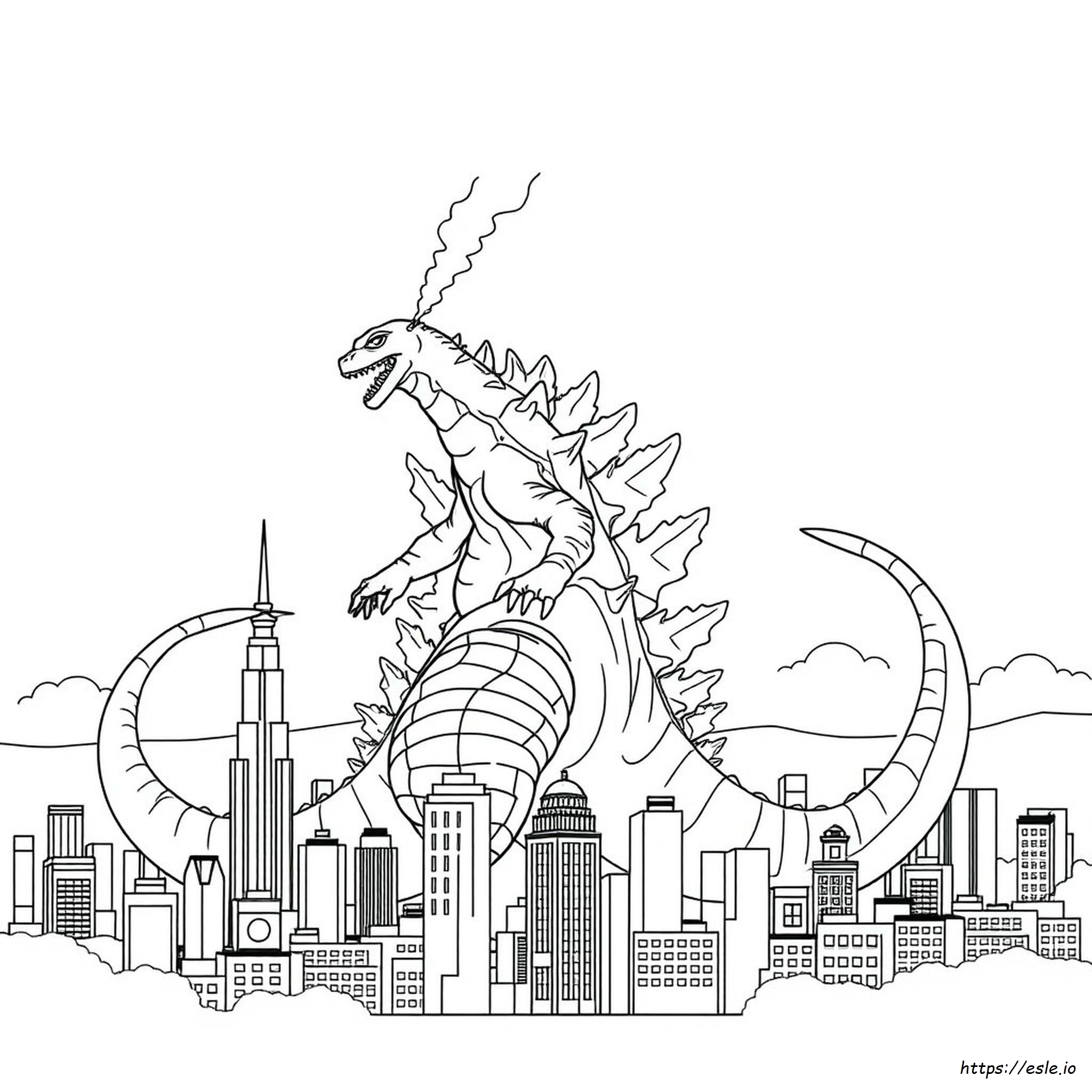 Godzilla Król Potworów Kolorowanki