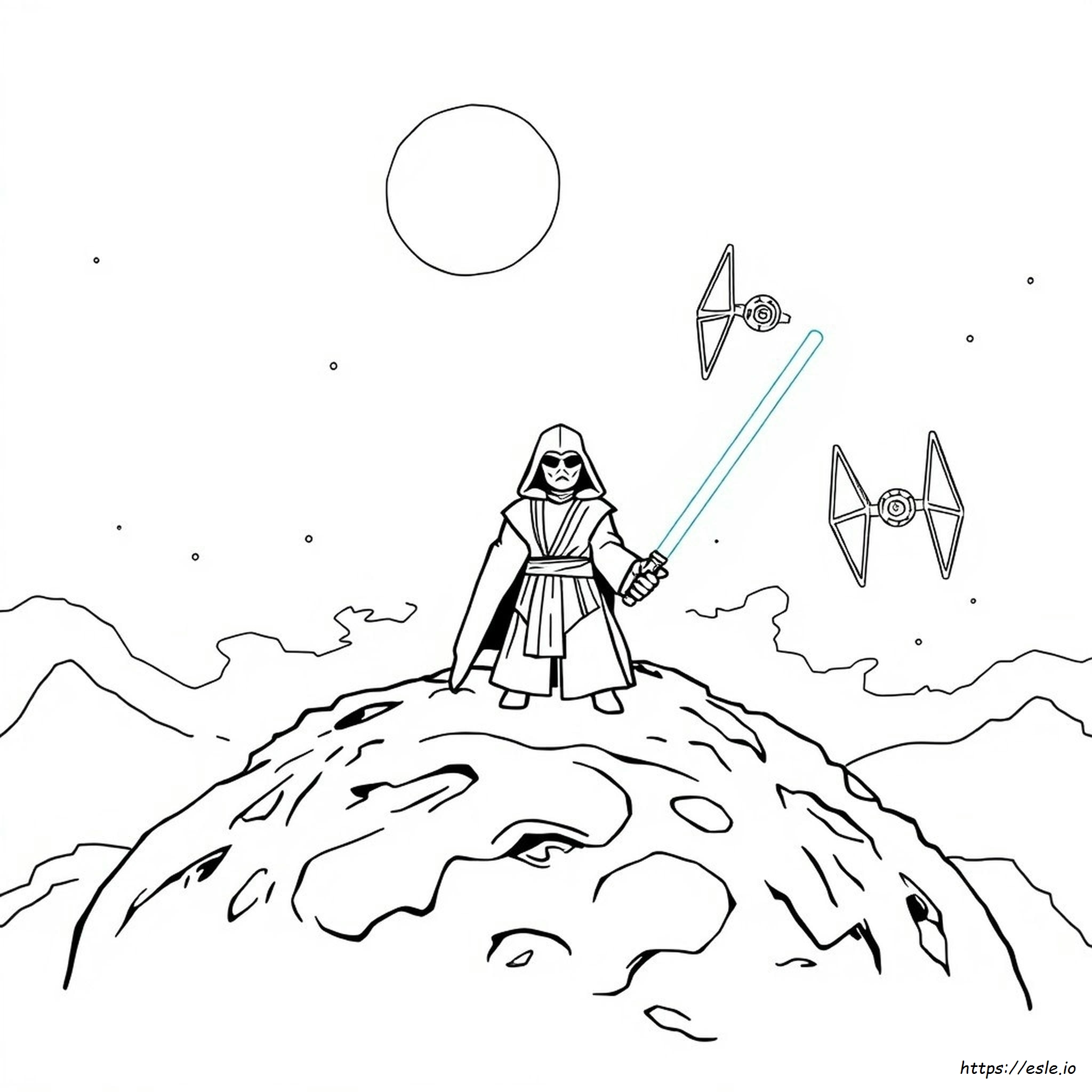 Dibujo Para Colorear De Halloween De Star Wars