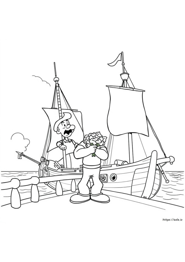Coloriages Popeye Le Marin À Imprimer