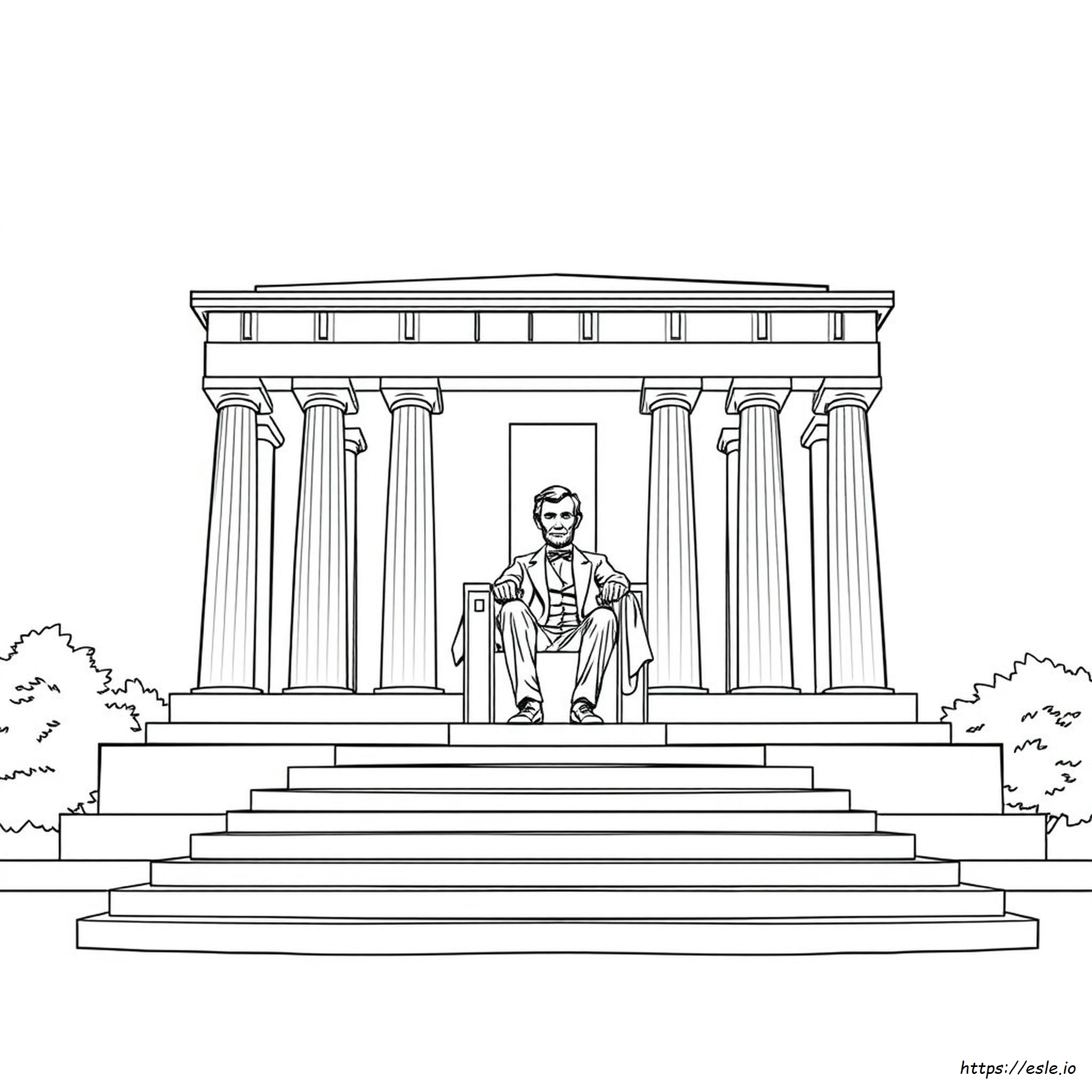Lincoln Memorial Coloring Page
