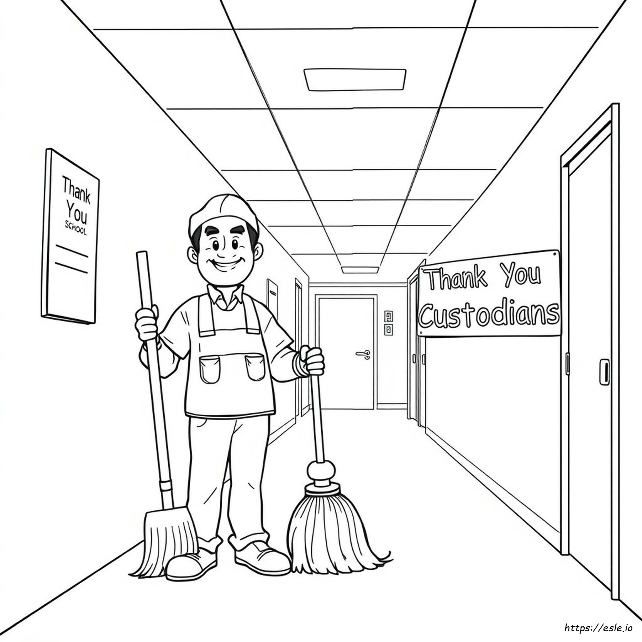 Custodian Appreciation Day Coloring Pages