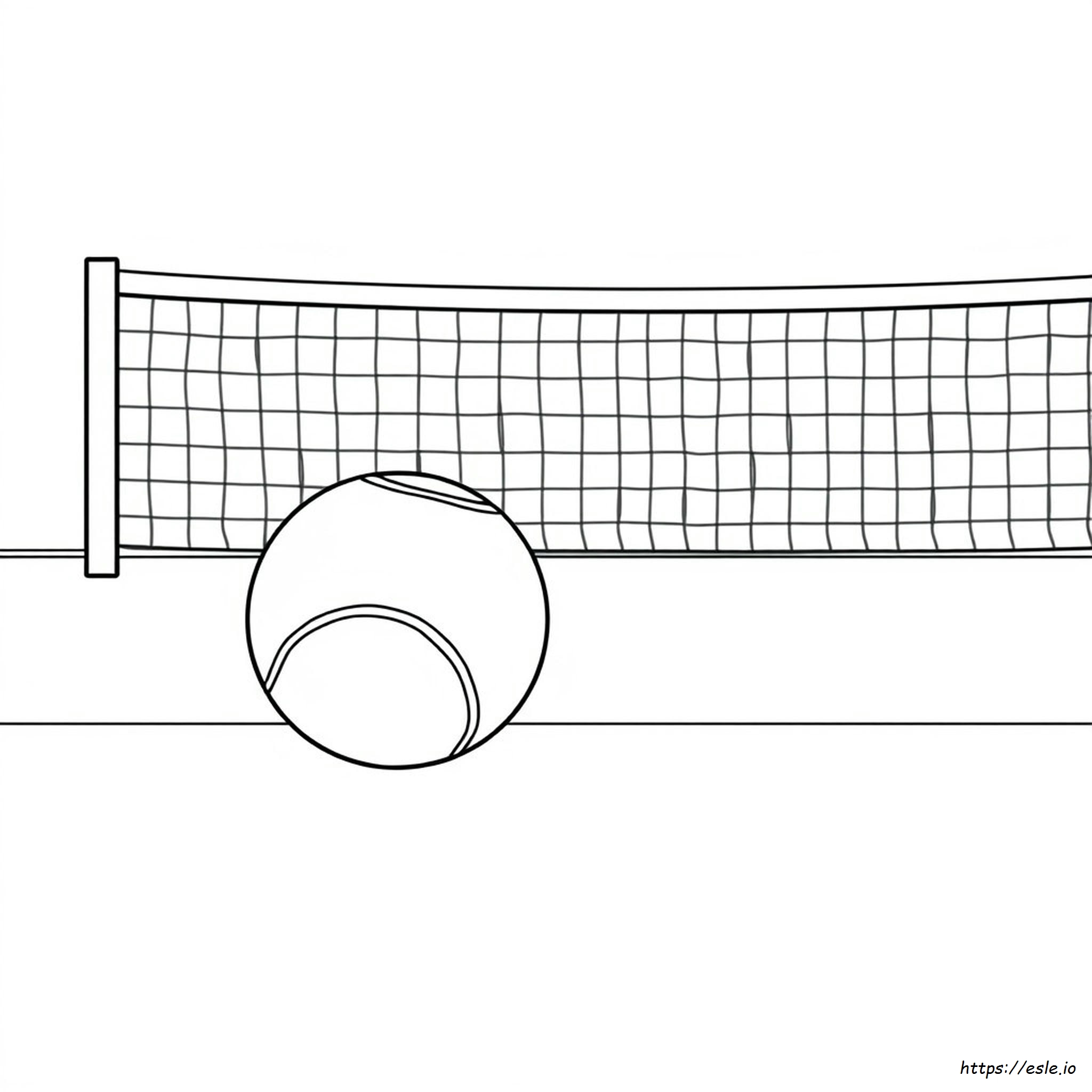 Tennis Ball Coloring Page - Free Printable for Kids