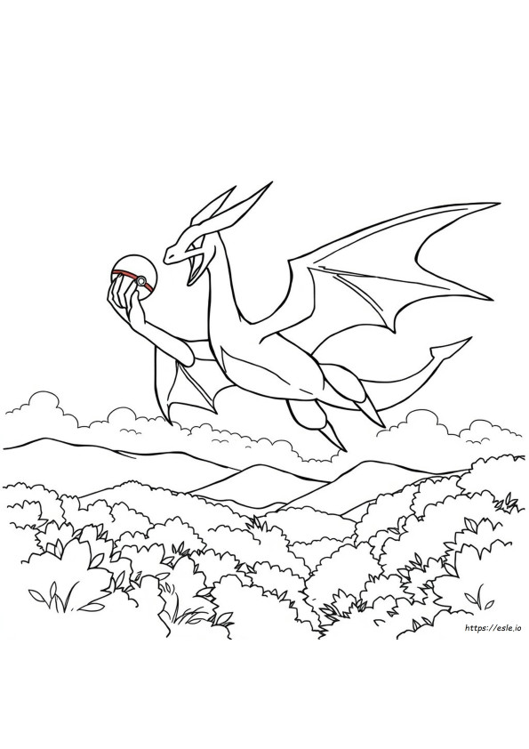 Rayquaza Carta Pokémon Para Colorear