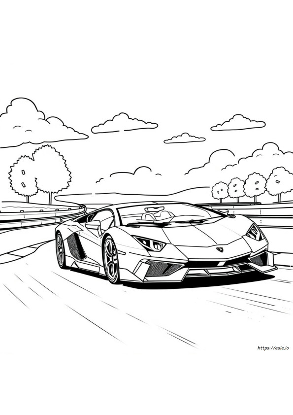 Lamborghini Svj Coloring Page