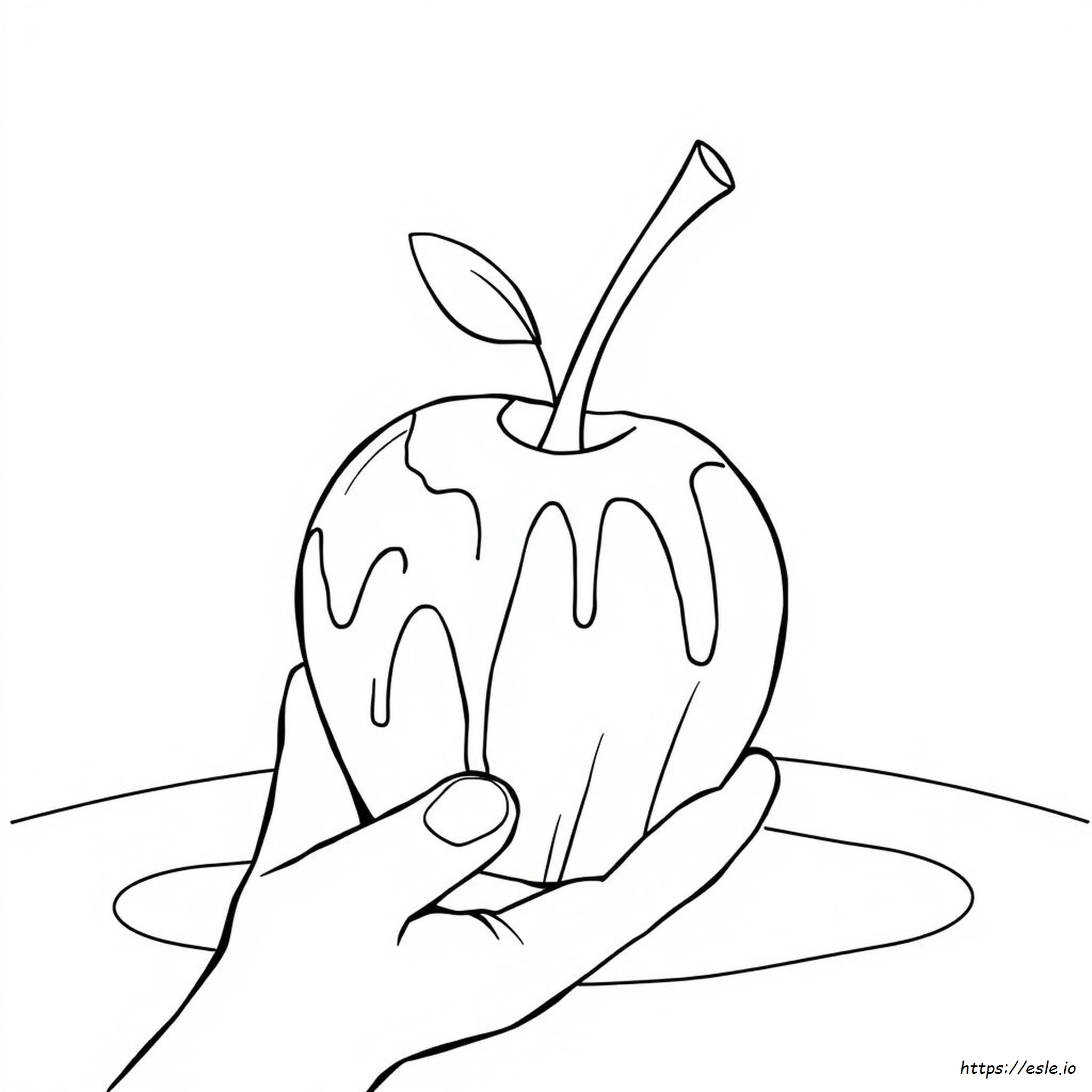 Caramel Apple Coloring Page