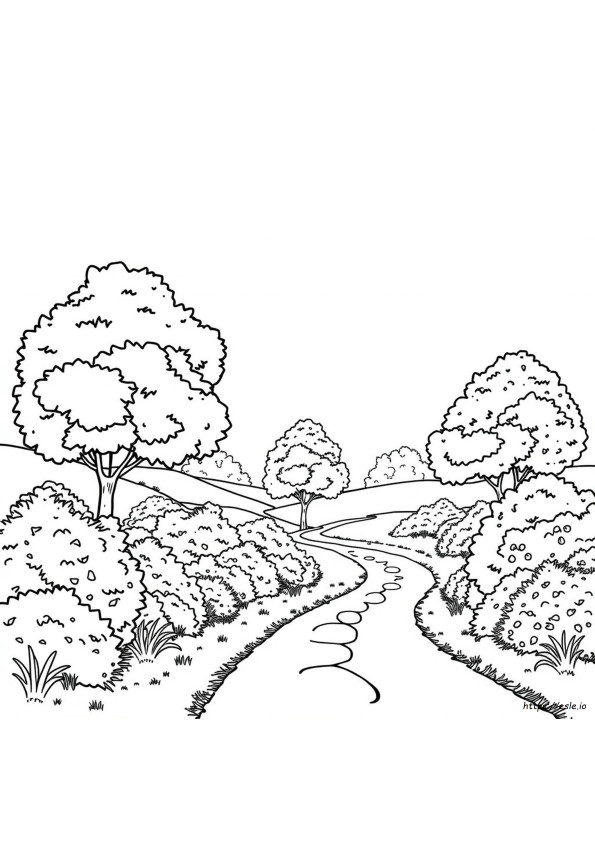 Nature Landscape Coloring Pages