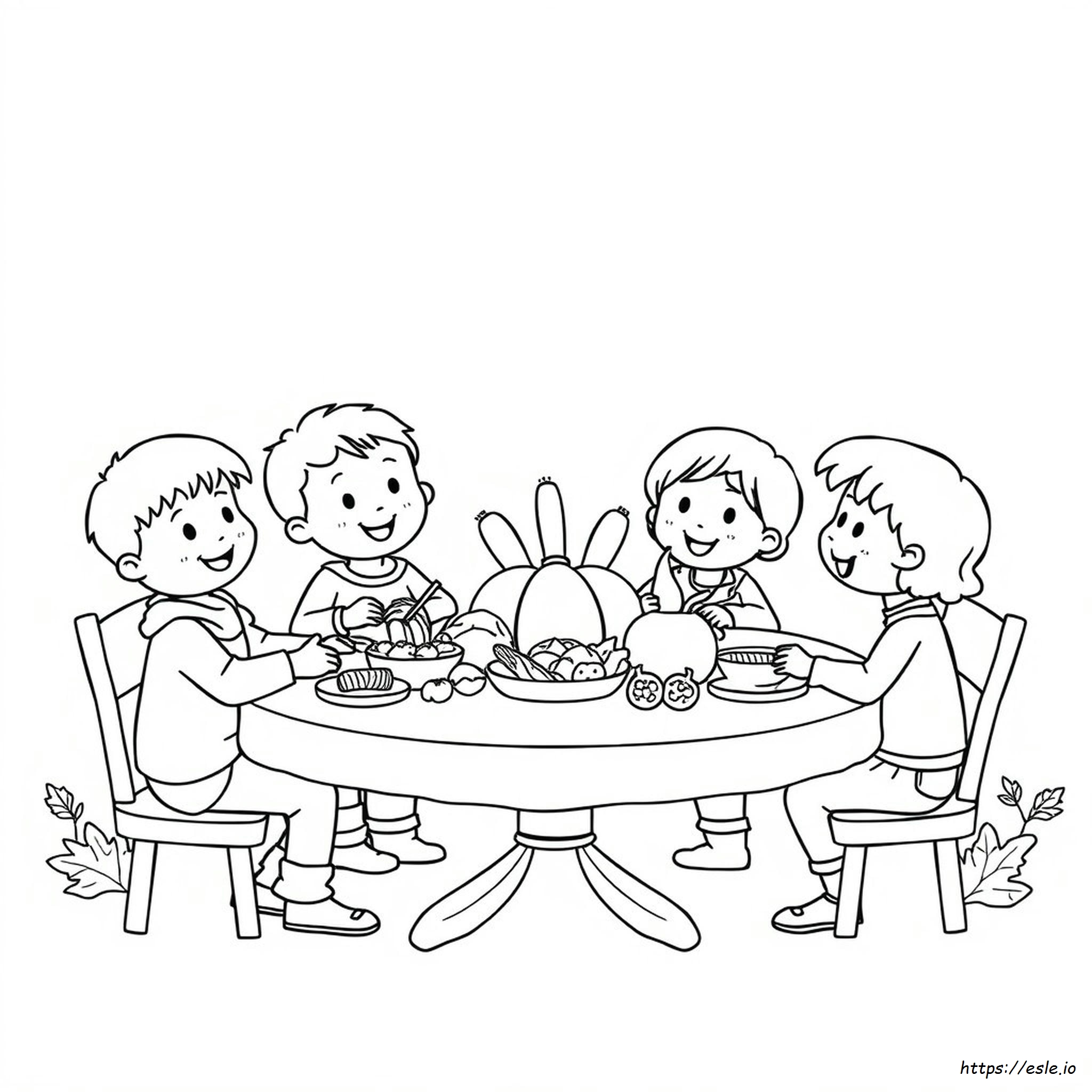 Thanksgiving Coloring Page For Kids - Free Printable