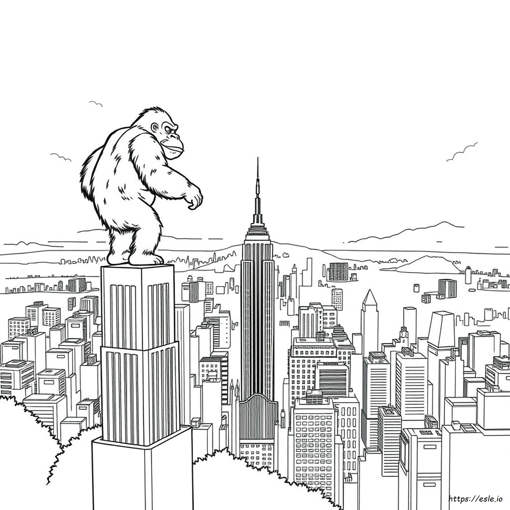 Gambar Mewarnai New Empire King Kong - Gratis