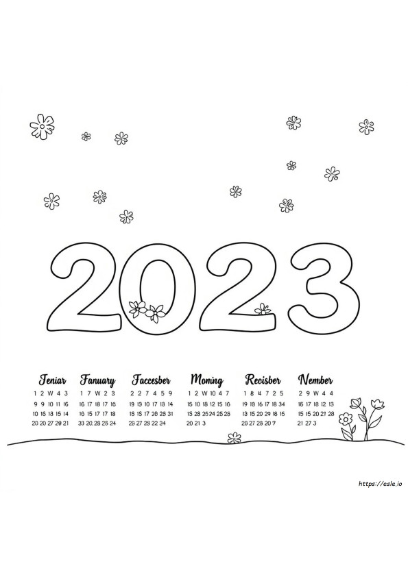 2023 Coloring Page