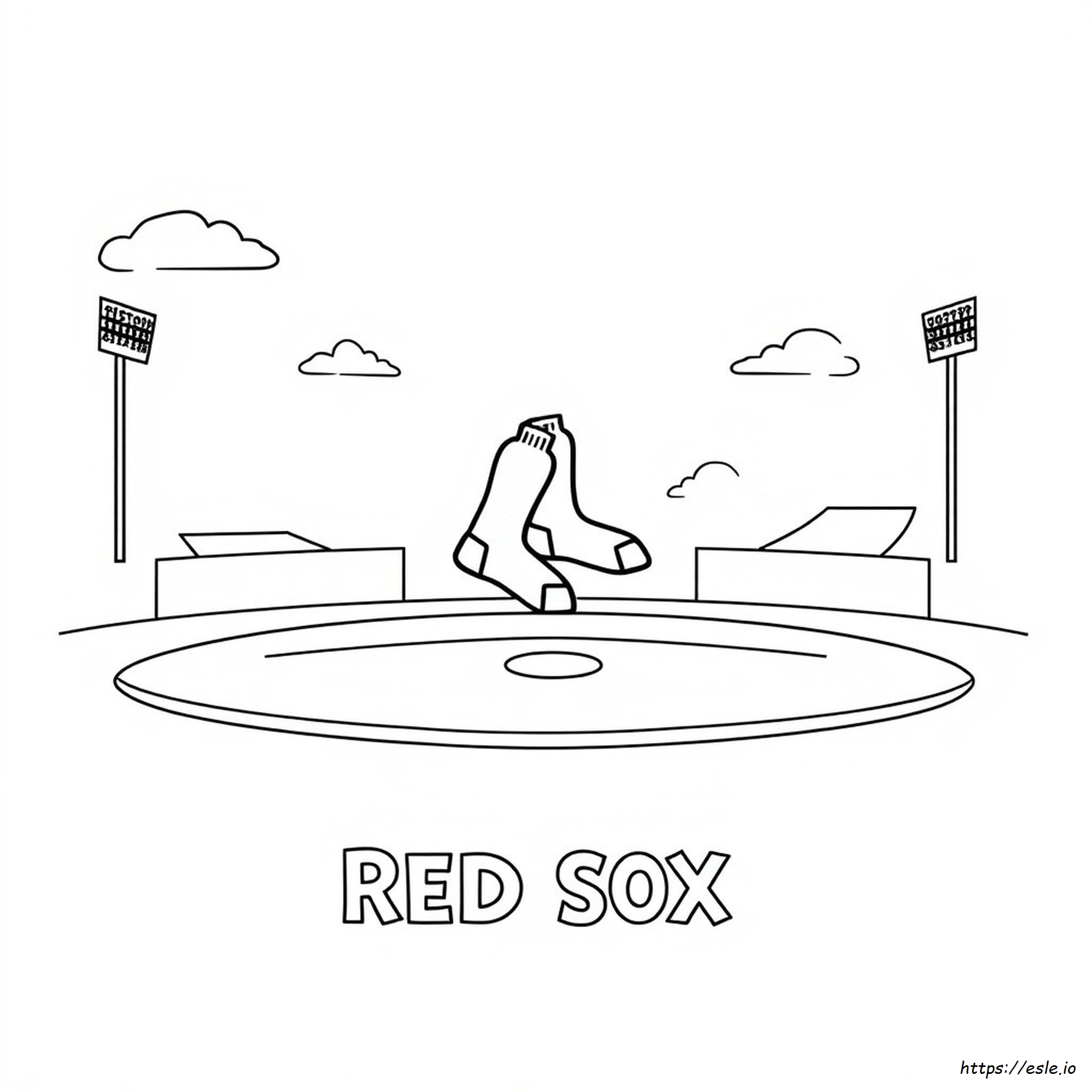 Logo De Los Red Sox Para Colorear - Imprimible Gratis