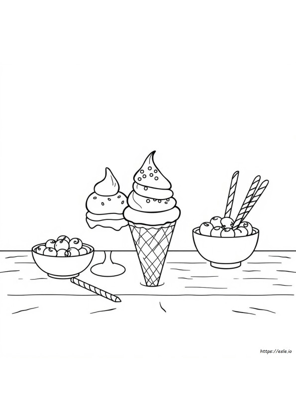 Simple Ice Cream Coloring Pages