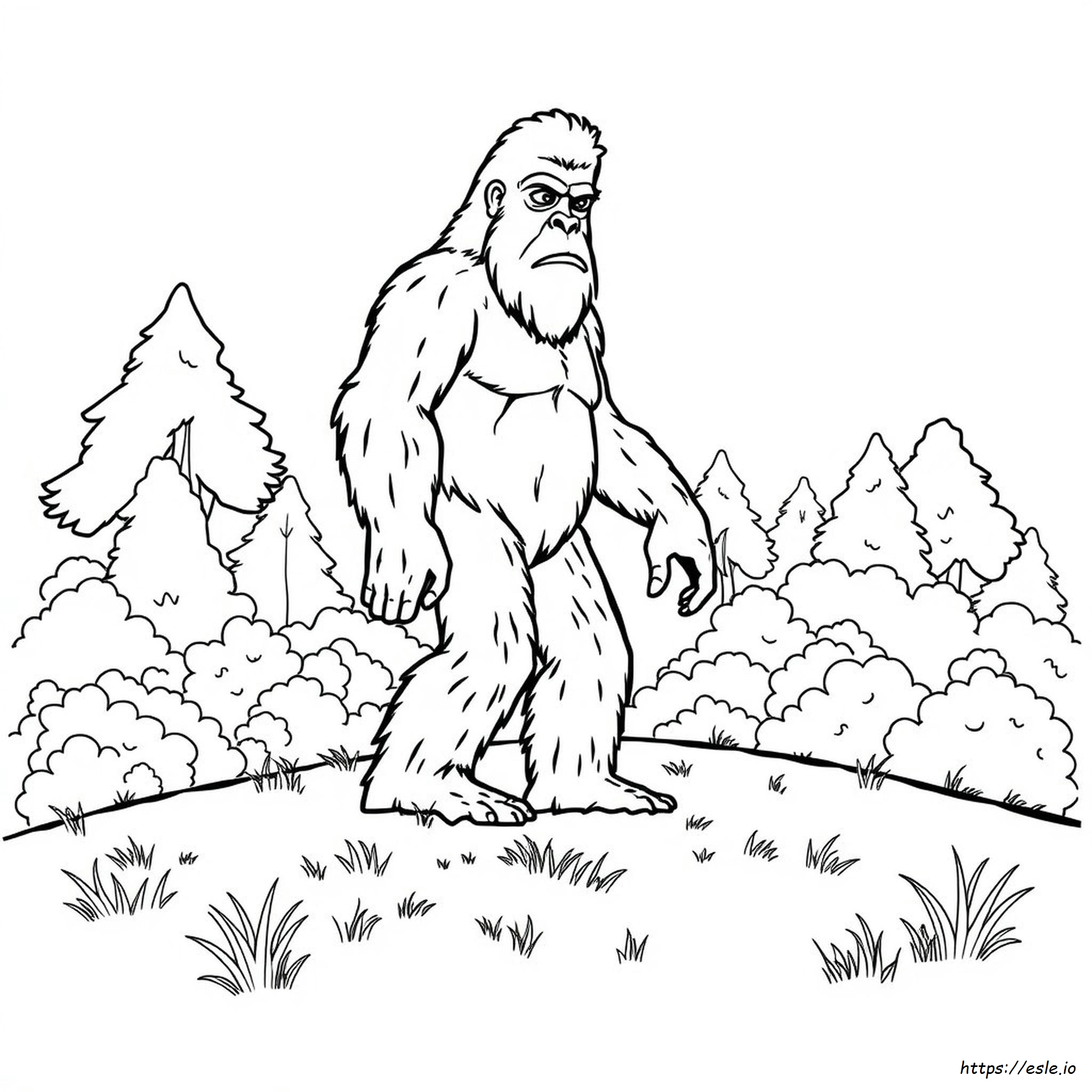 Big Foot Da Colorare - Gratis da Stampare