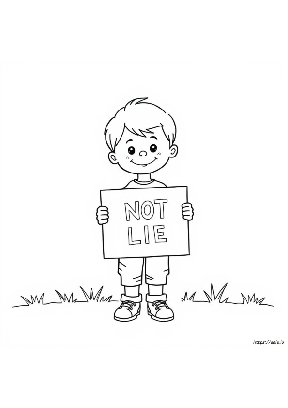 Do Not Lie Coloring Page