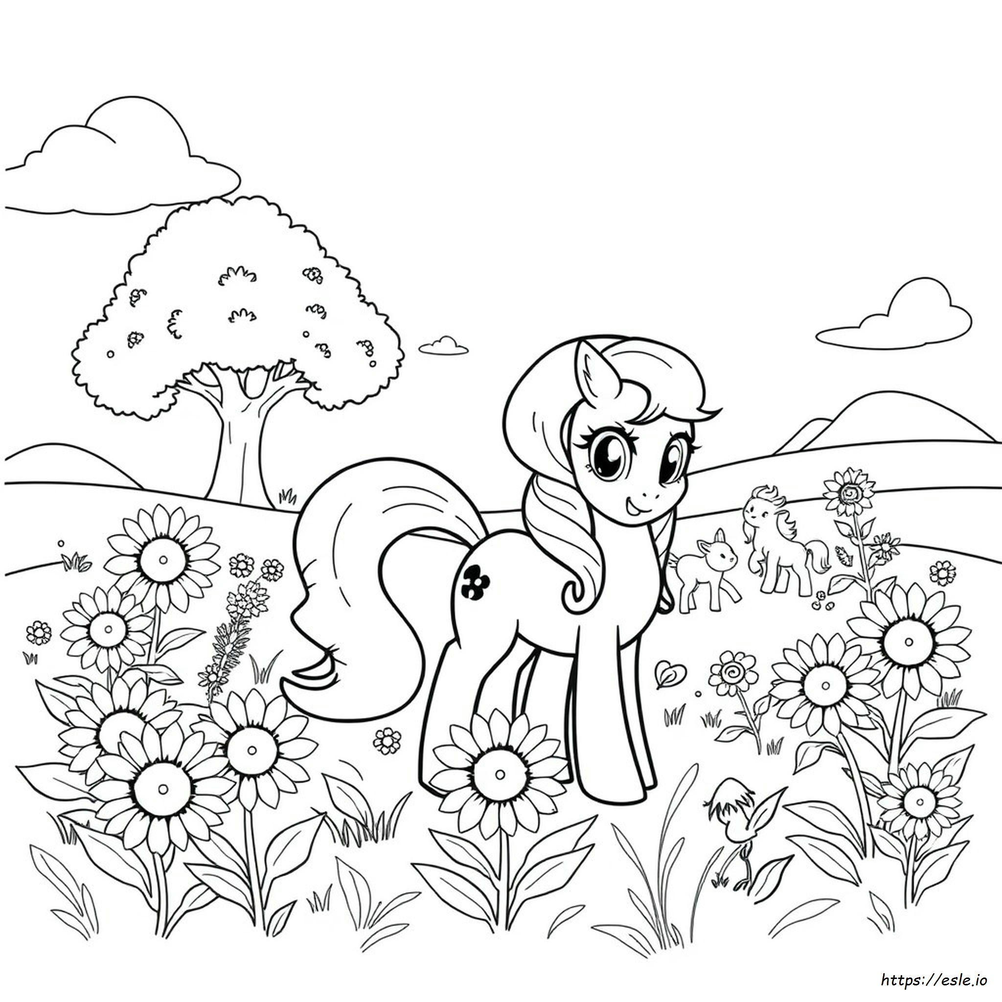 Gambar Mewarnai Filly My Little Pony