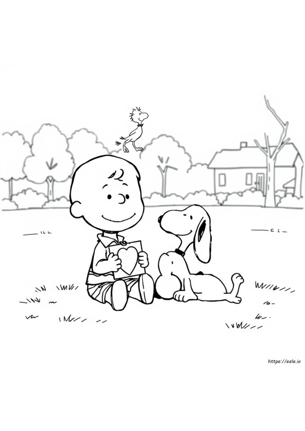Charlie Brown Valentine Coloring Pages