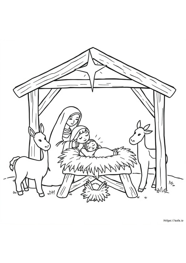 Away In A Manger Coloring Page