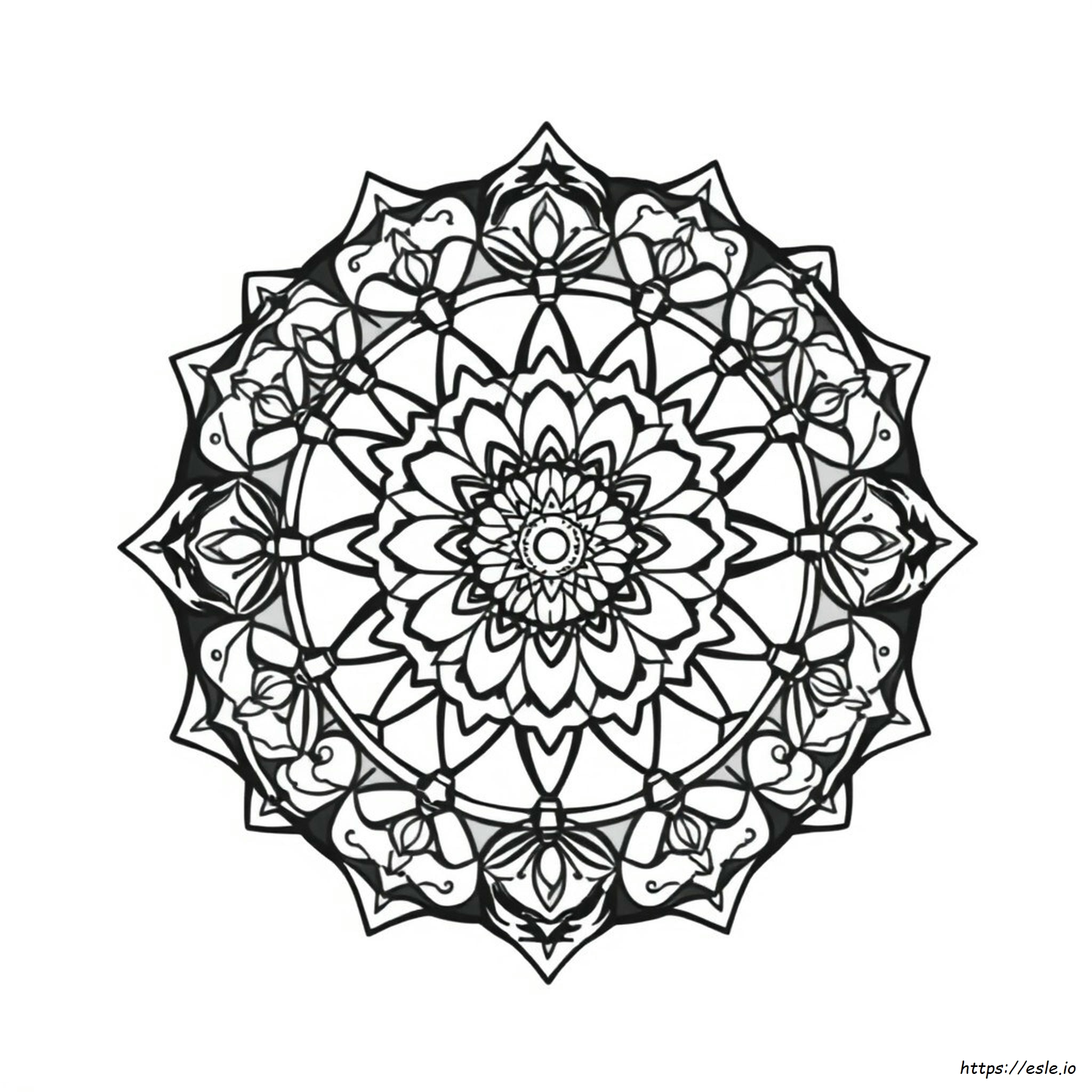 Gambar Mewarnai Mandala Inspirasi Gratis