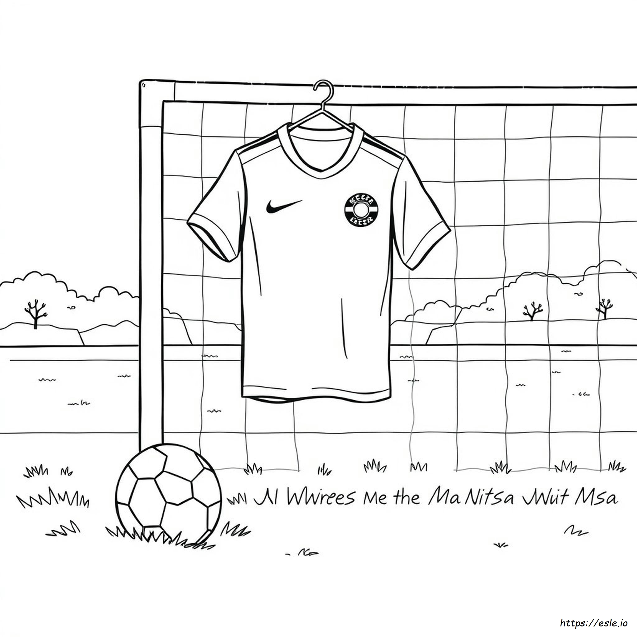 Camiseta De Fútbol Para Colorear E Imprimir