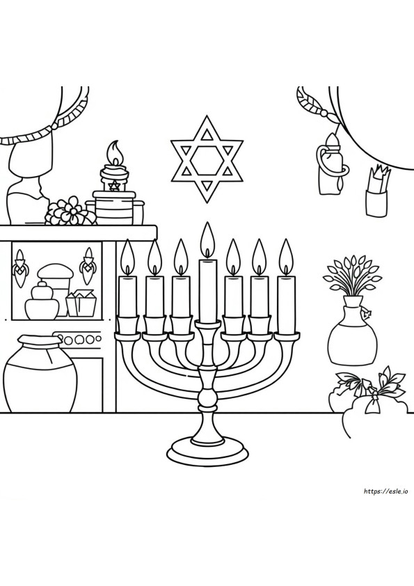 Disegno Di Chanukkah Da Colorare