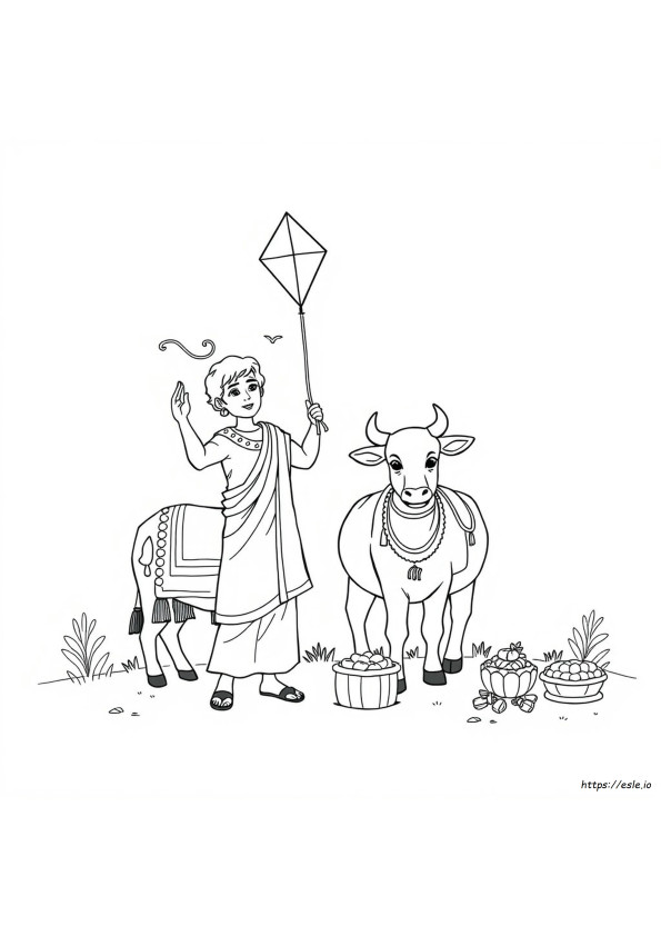 Printable Sankranti Coloring Pages