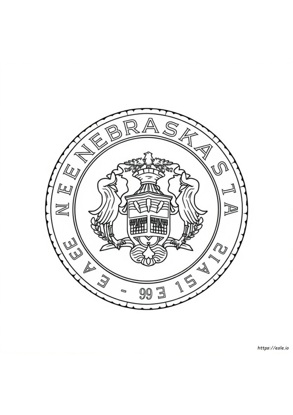 Nebraska State Seal Coloring Page