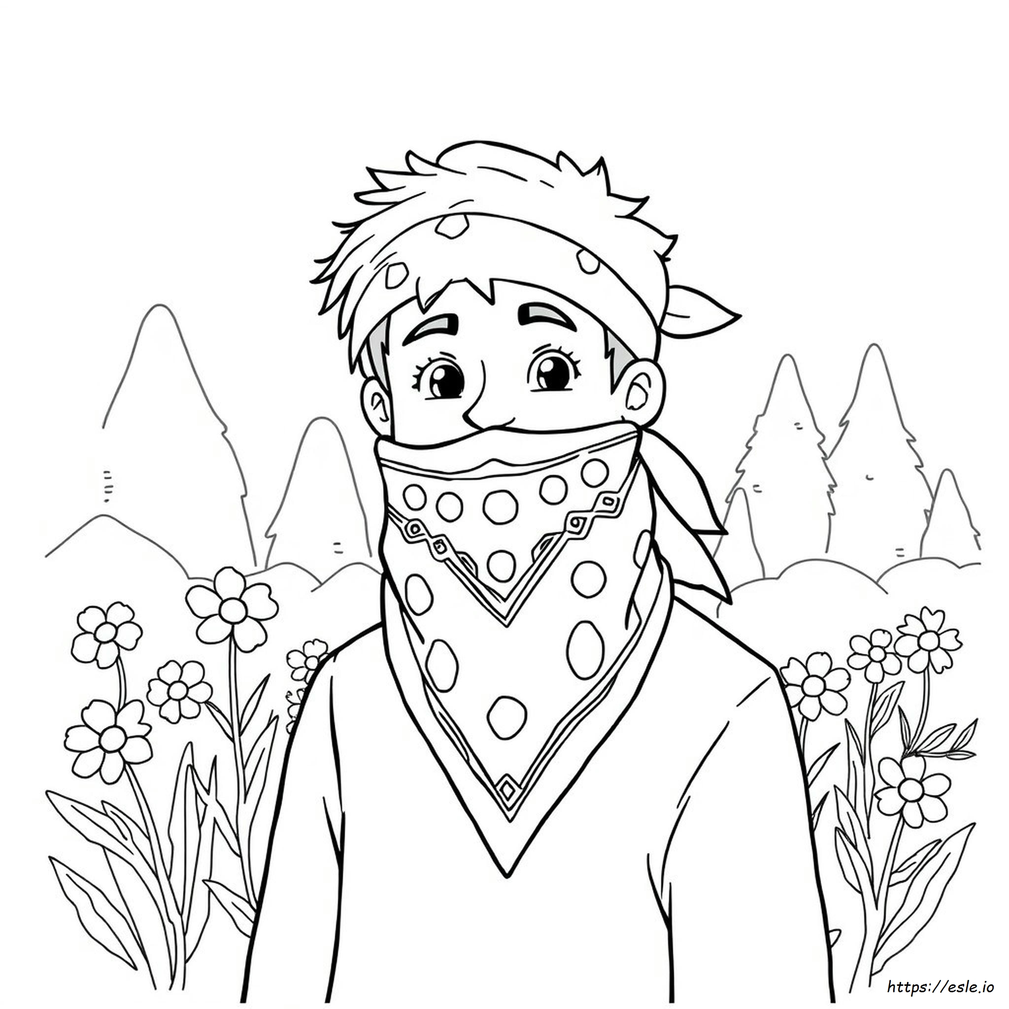 Bandana Coloring Page