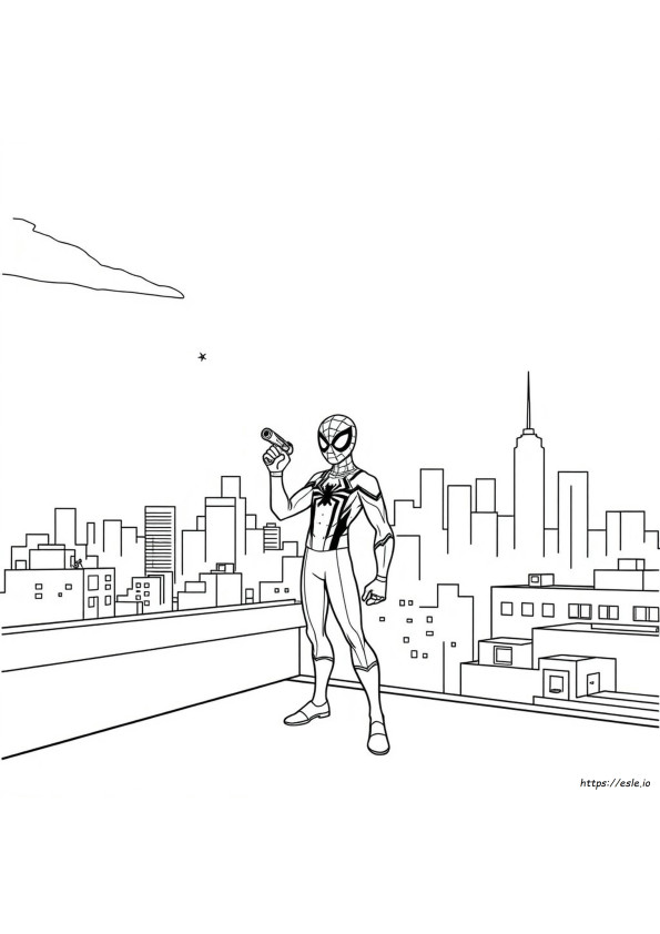 Miles Morales Coloring Pages Easy