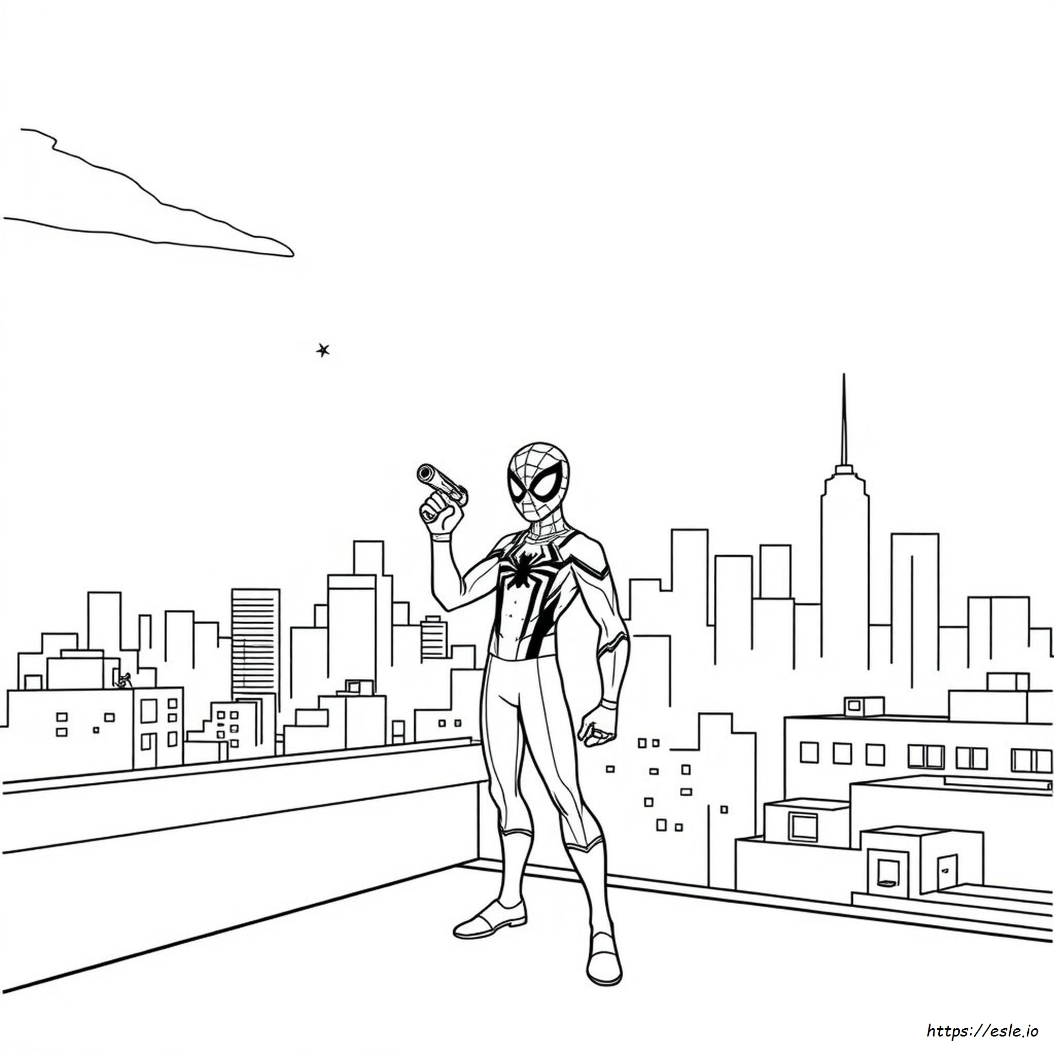 Miles Morales Coloring Pages Easy