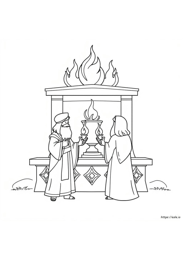 Nadab And Abihu Coloring Page