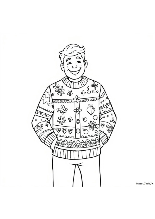 Printable Ugly Sweater Coloring Page