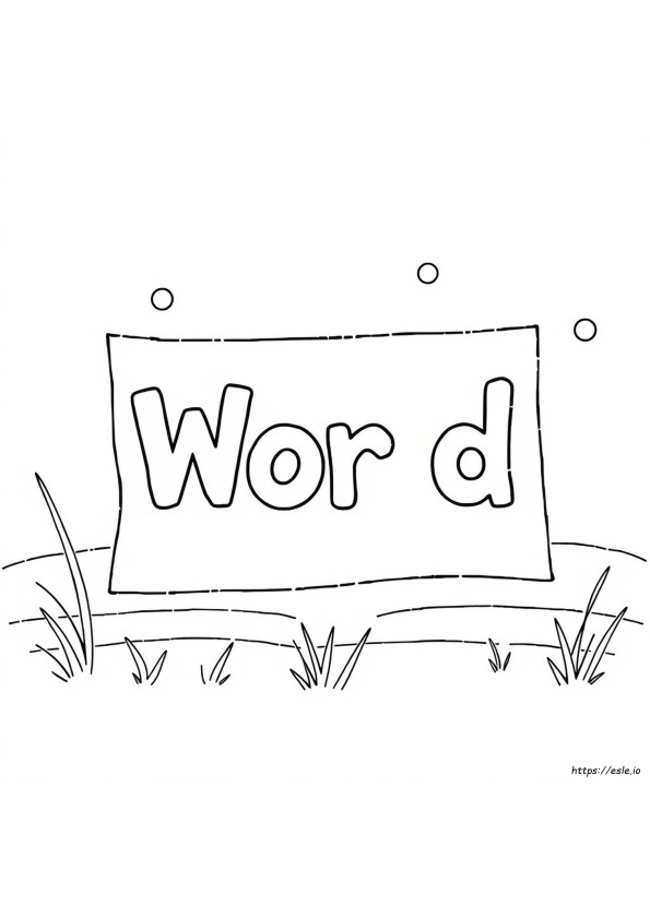 Wort Ausmaldruck