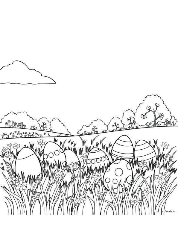 Coloring Sheets Of Easter Eggs