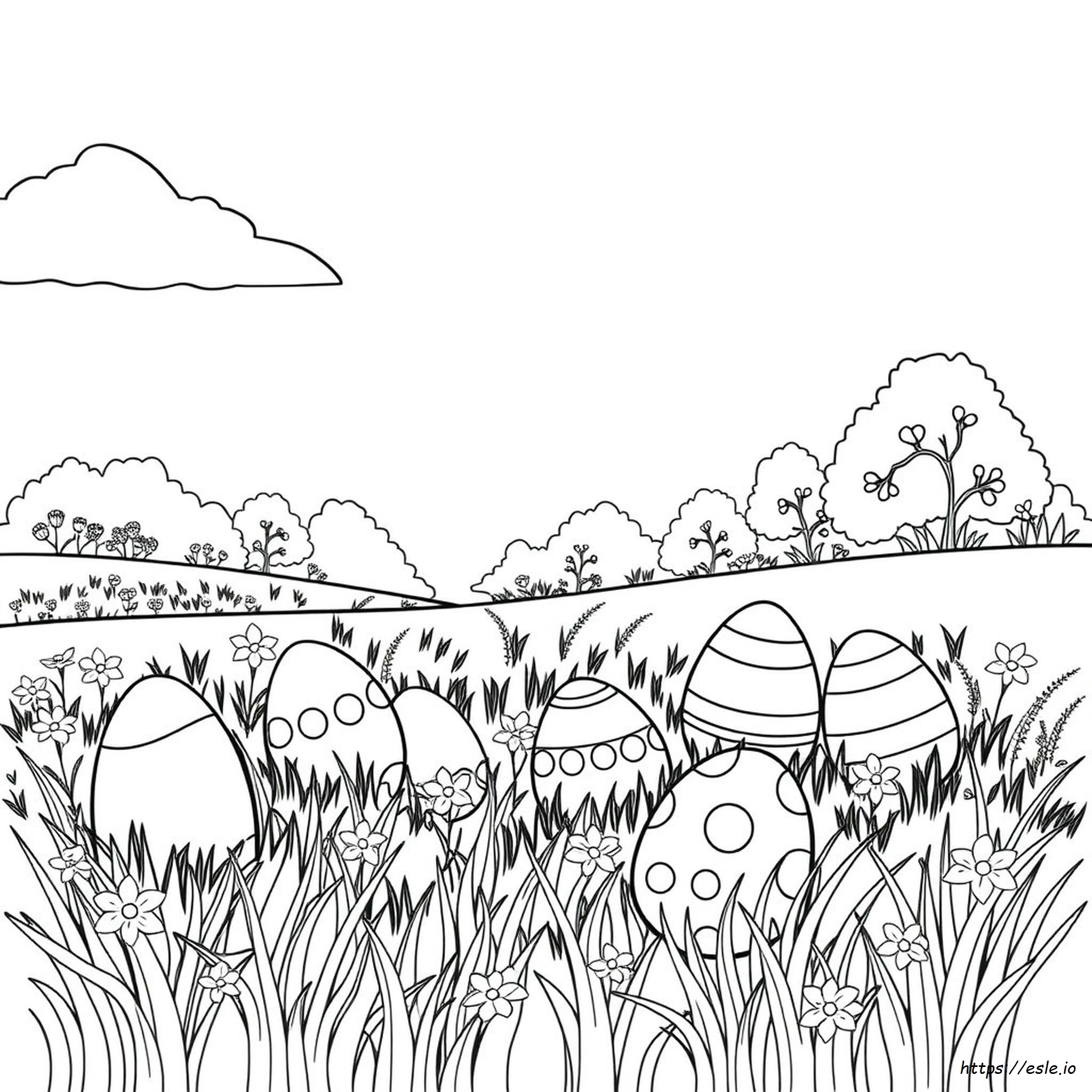 Coloring Sheets Of Easter Eggs - Free Printable