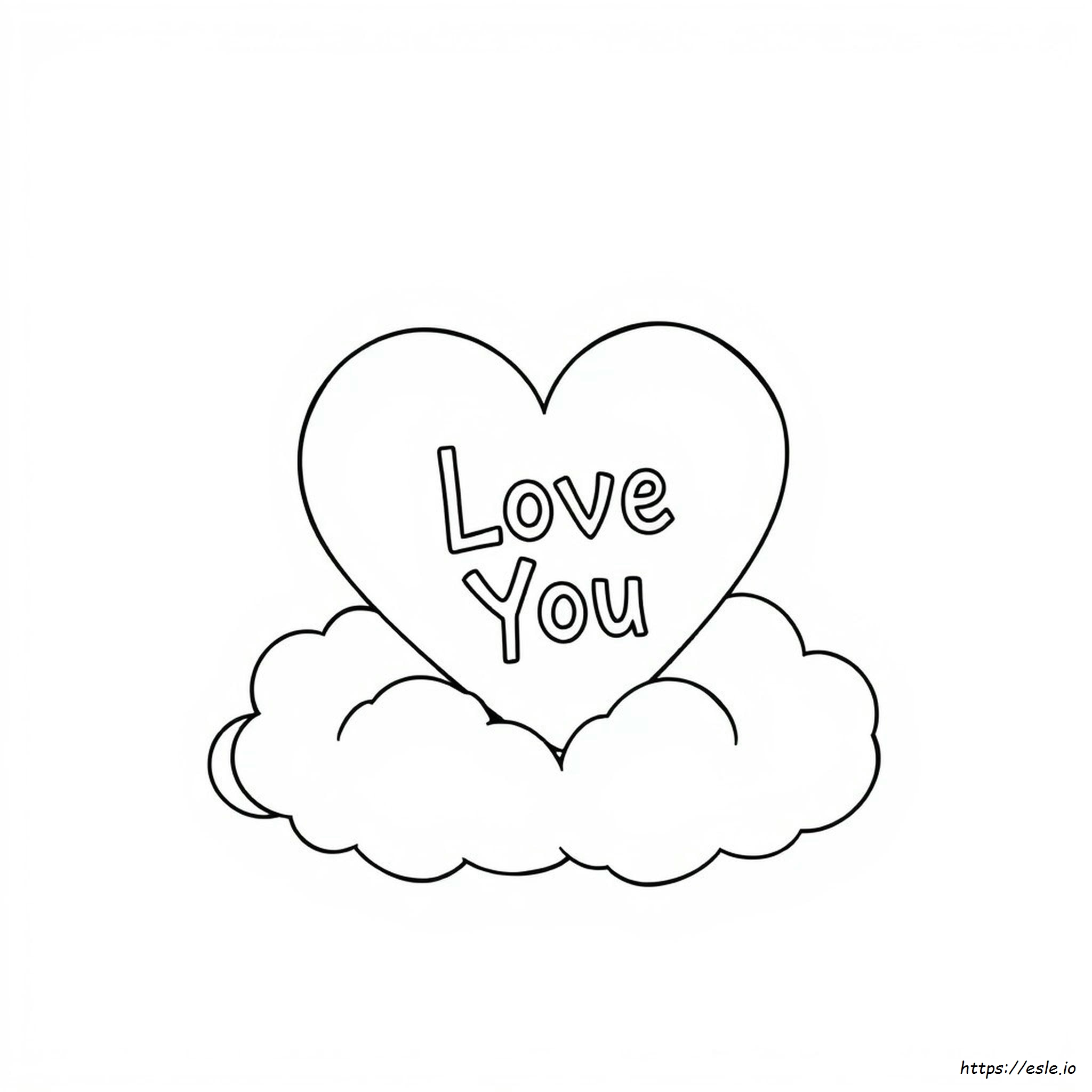 Ich Liebe Dich Ausmalbild zum Ausdrucken