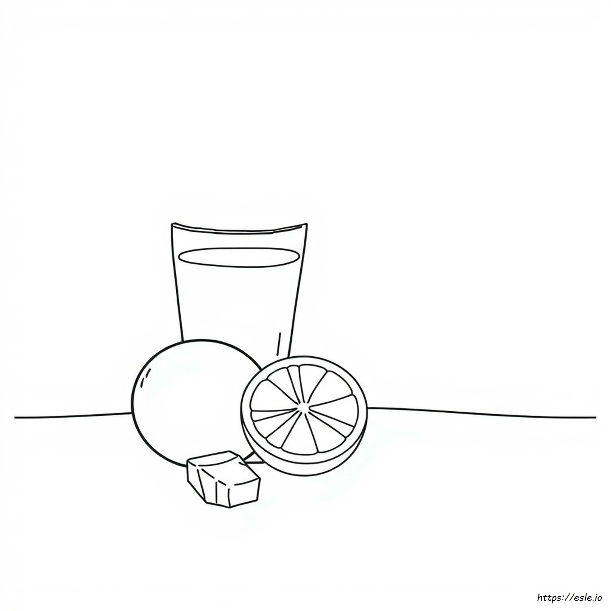 Orange Juice Coloring Page
