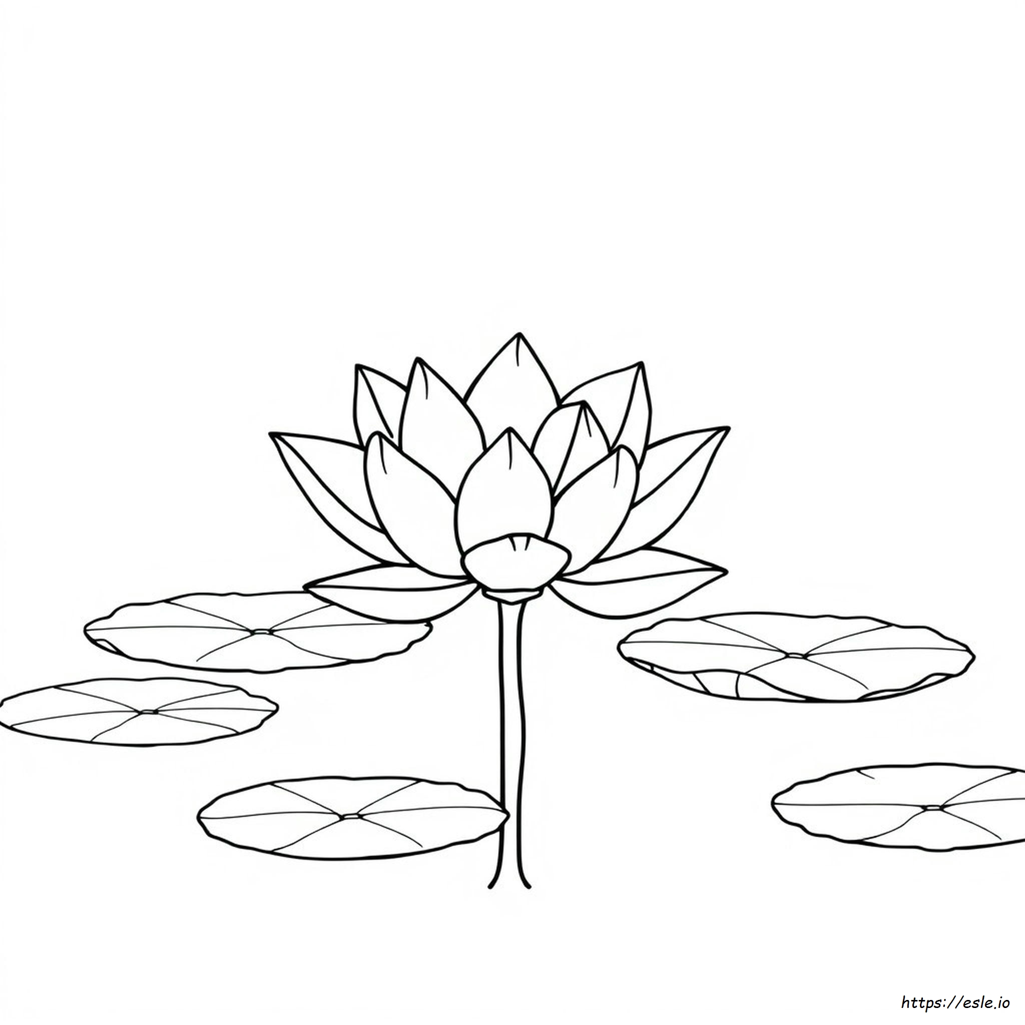 Lotus Flower Coloring Page - Free Printable