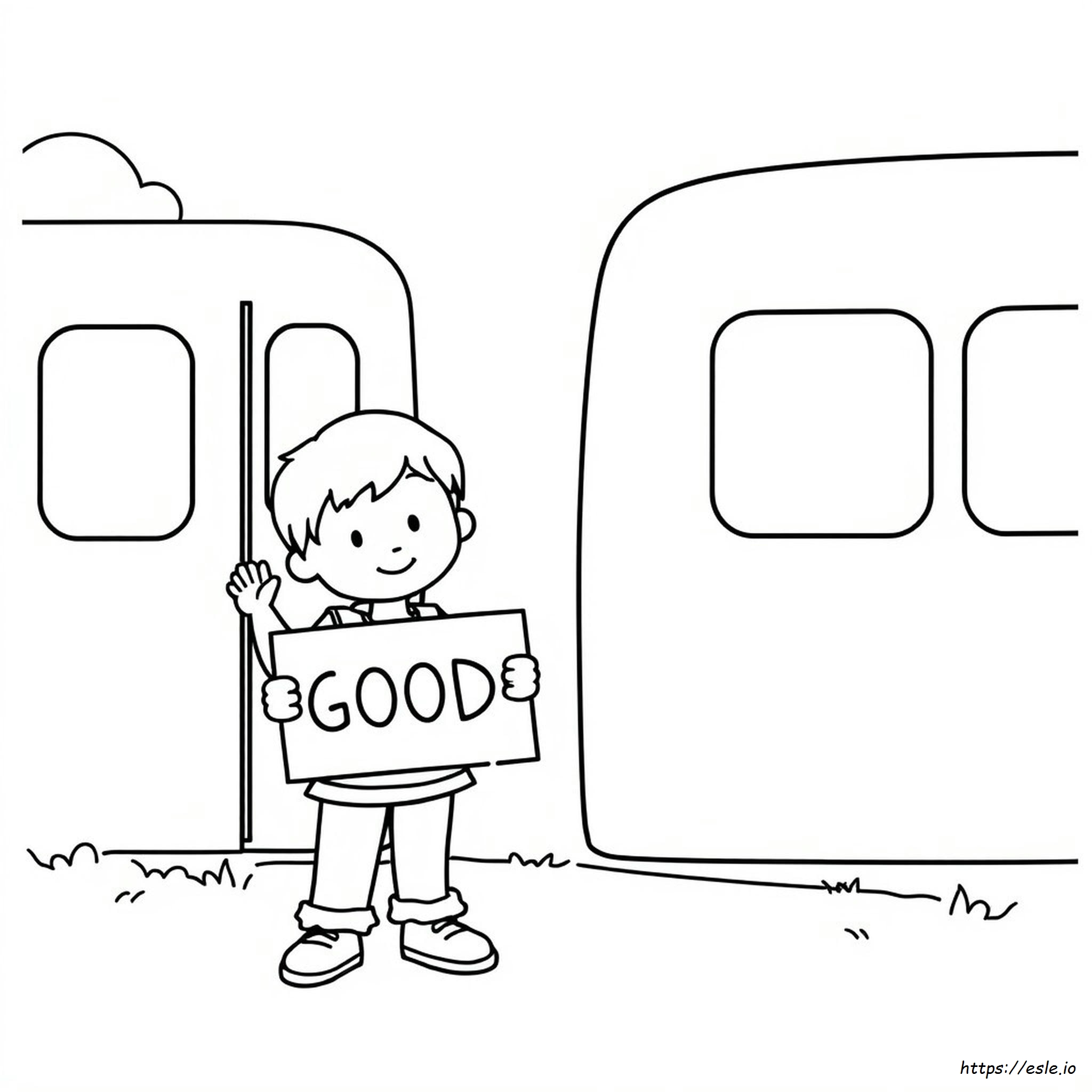 Free Printable Goodbye Coloring Pages