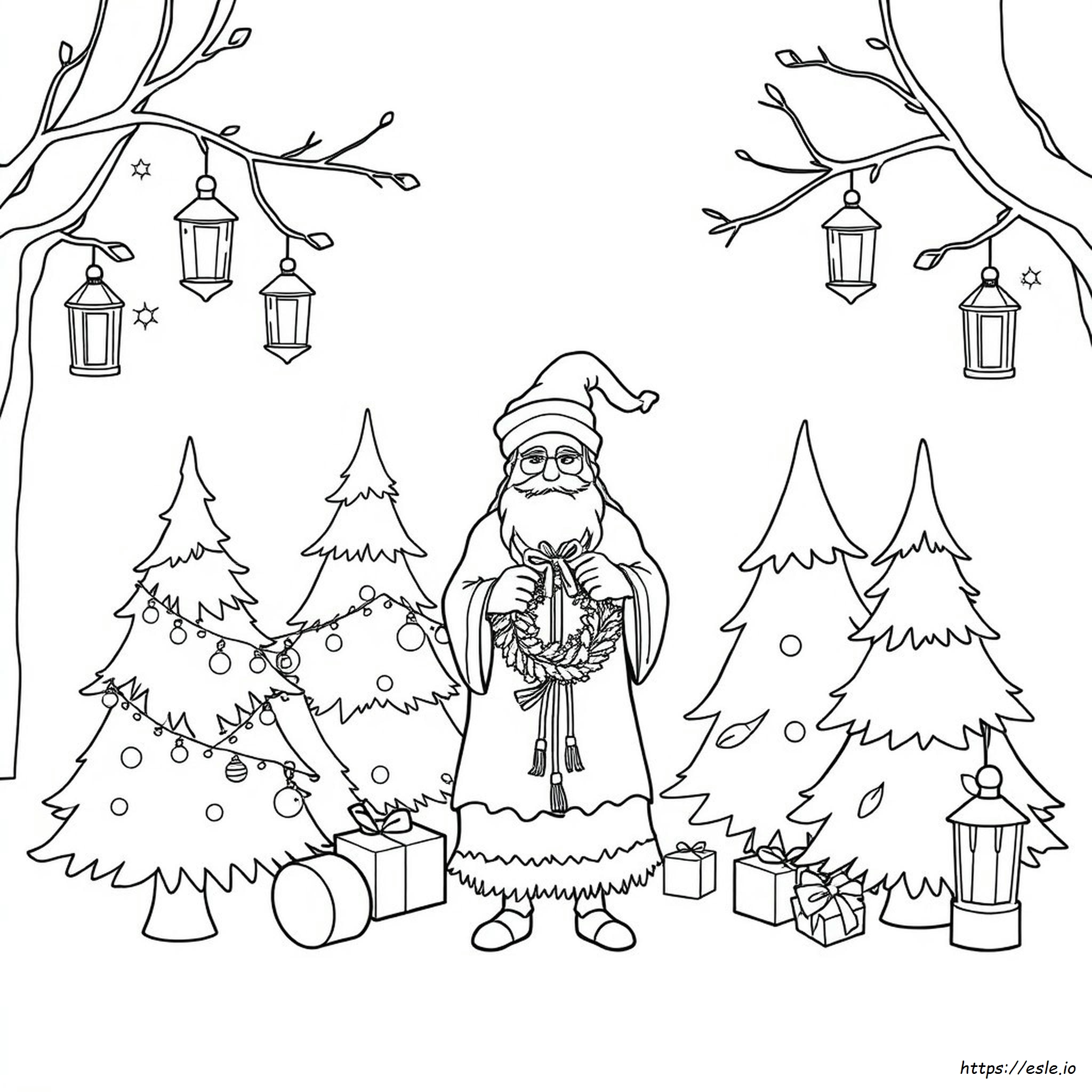 Yule Színező Lap - Ingyenes Nyomtatható Kifestő