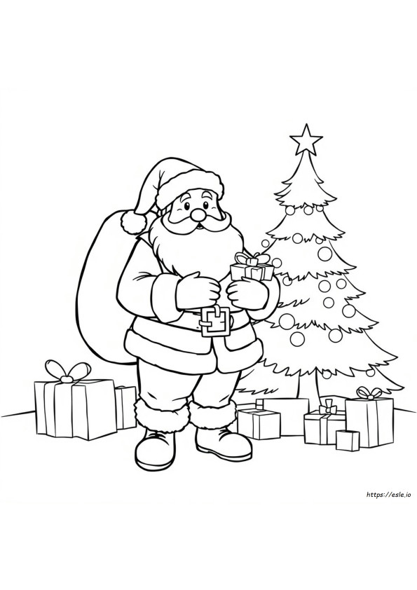 Dibujos De Papá Noel Para Colorear, Imprimible Gratis